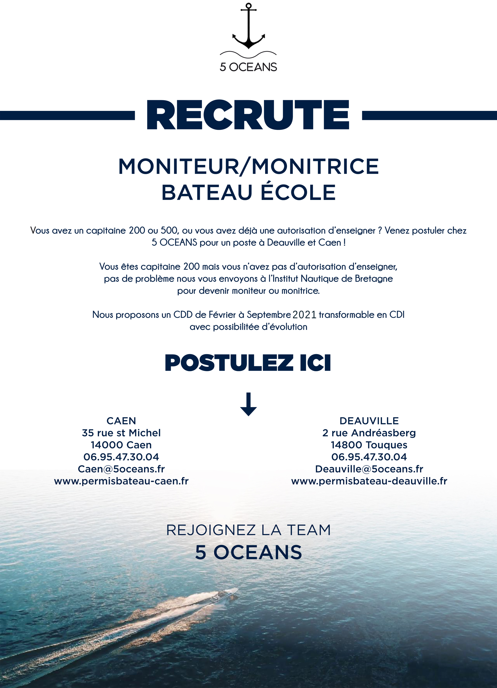 Recrutement Permis Bateau Deauville
